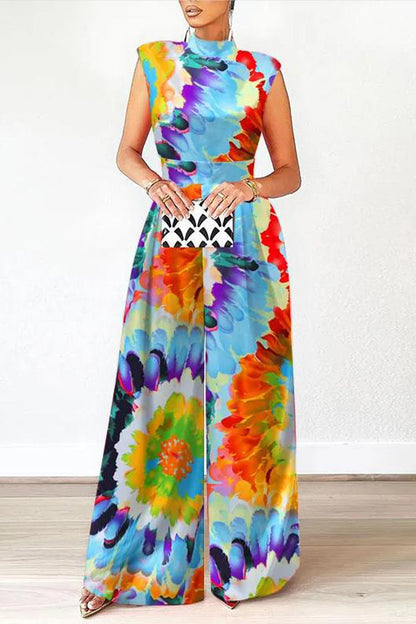 Elle&Vire® - Turtleneck Jumpsuits with Elegant Floral Print