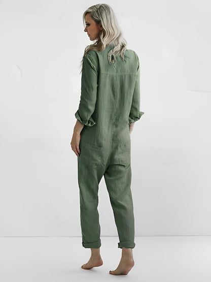 Léa Blanchet®  - Figure-Flattering Green Jumpsuit