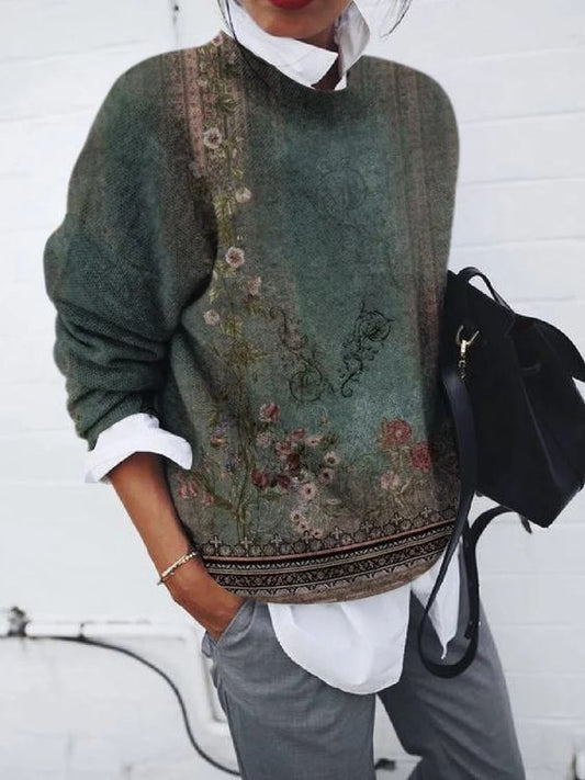 Elle&Vire® | Elegant Sweater with Vintage Pattern