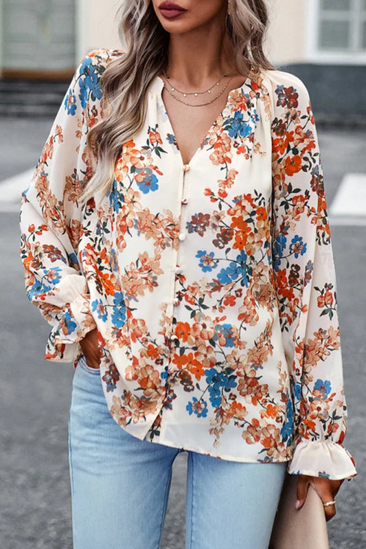 Alice Leroy® - Elegant Floral Button-Up Blouse (New Colors)