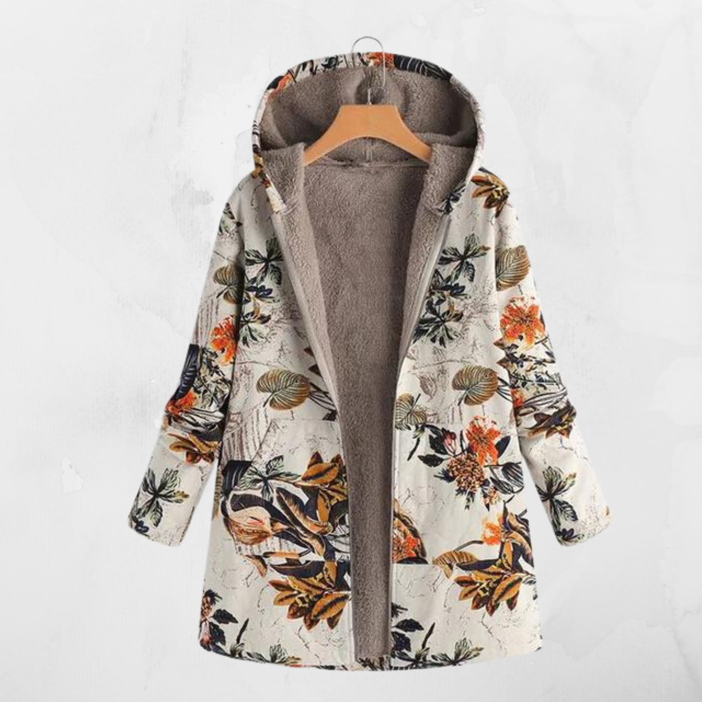 Clarissa - Printed coat with long sleeves