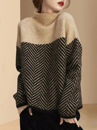 Elle&Vire® | High Collar Loose Soft Sweater