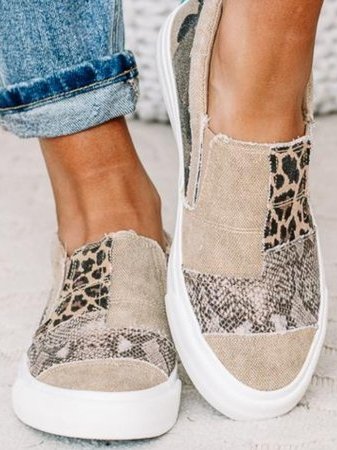 Geneva | Animal Print Canvas Shoes