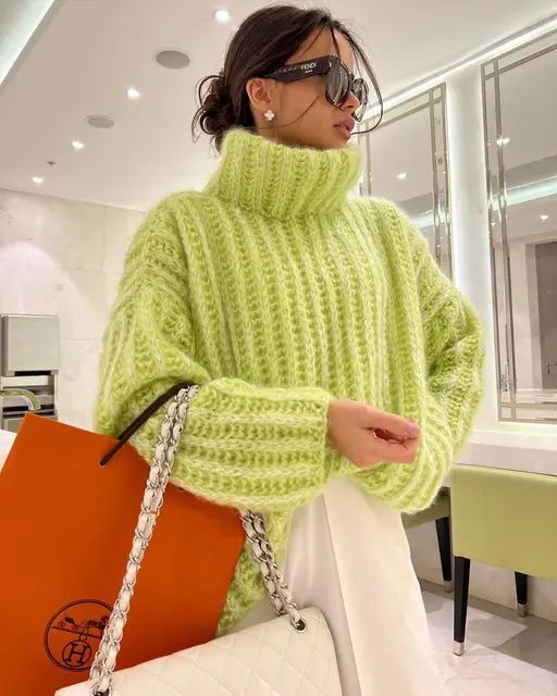 Elle&Vire® - Fluffy High Neck Sweater