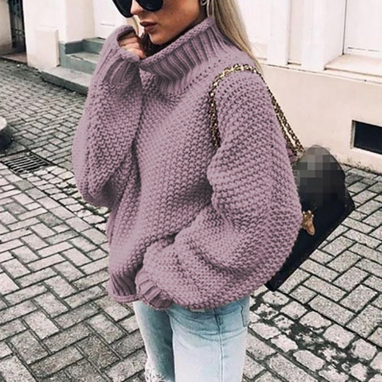 Elodie - Sweater with Half-High Collar
