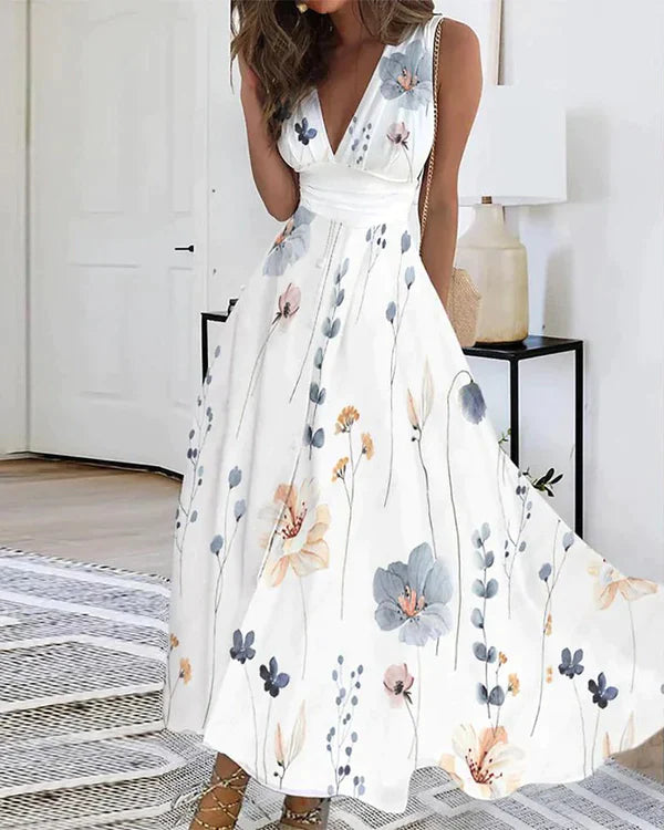 YARA - Stylish white floral dress