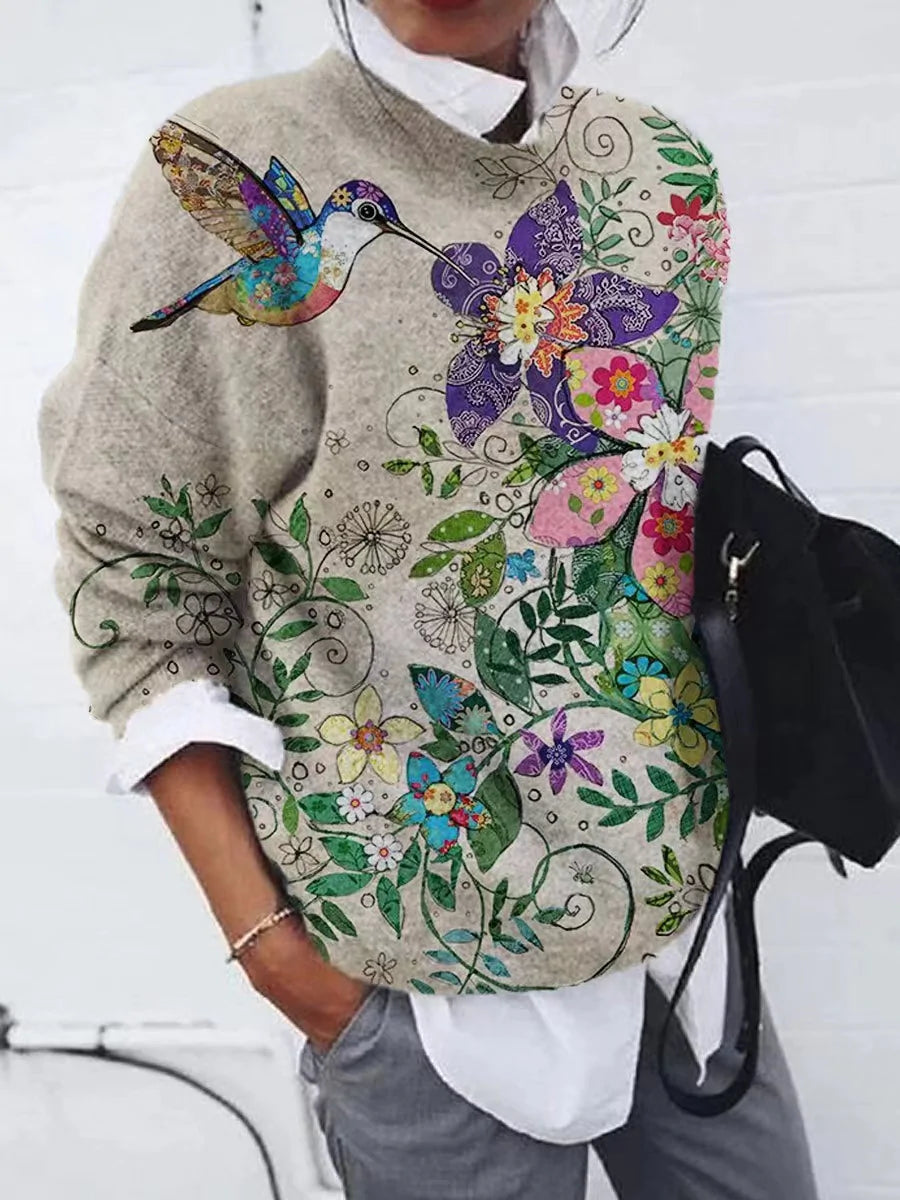 Elle&Vire® - Sweater with tropical print