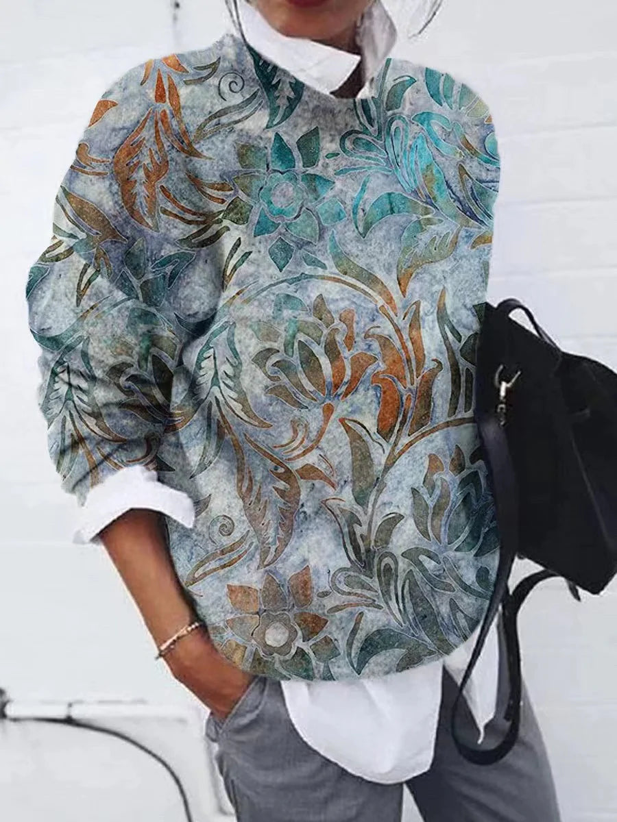 Christine L'ovieur® Elegant Swirl Art Sweater
