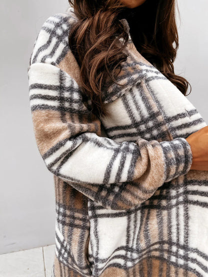 Christine L'ovieur -  Long coat with checkered pattern