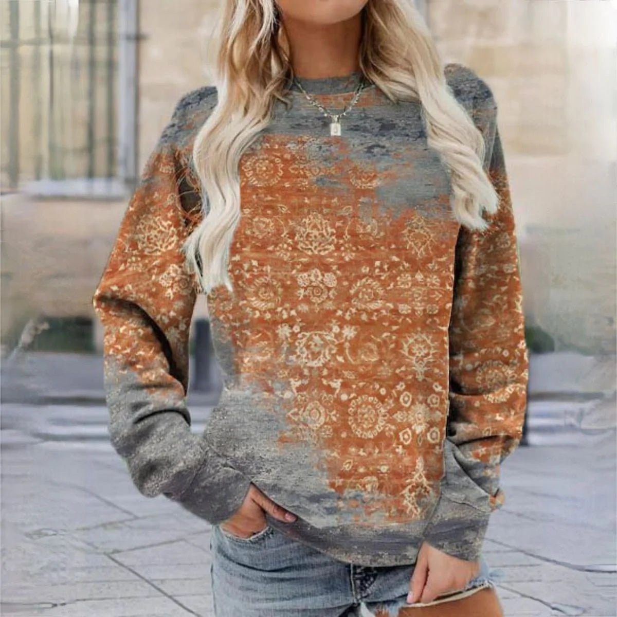 Inès Lavigne® - Brown Mandala Print Sweater