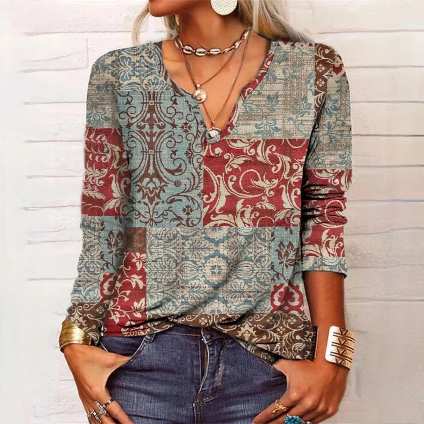 Lucia Comér® - Boho Blouse in Ethnic Style