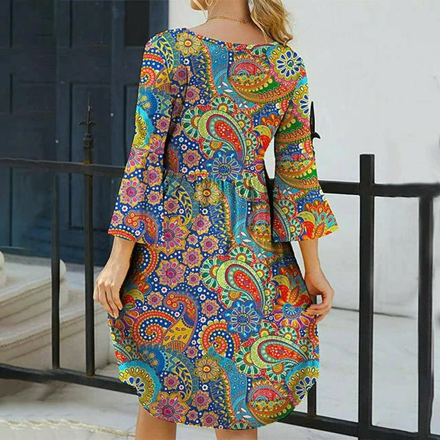 Elle&Vire® - Bohemian dress with floral print