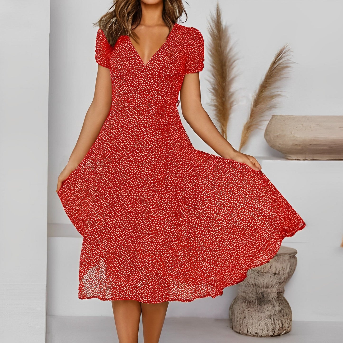 Lucia Comér - Elegant red summer dress