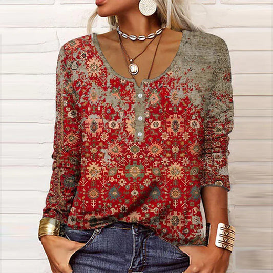 Inès Lavigne® - Elegant sweater with Aztec print