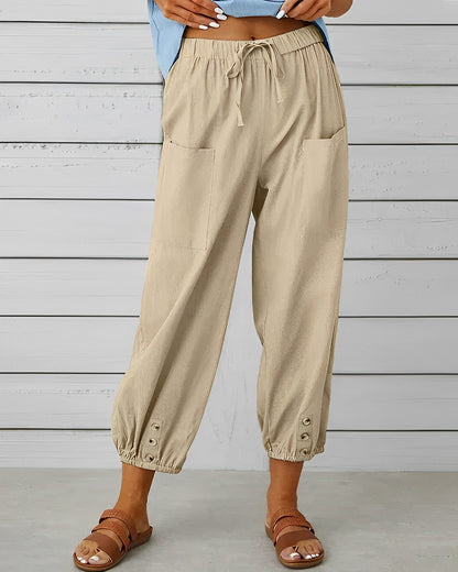 MAYA - Wide pants with high waist