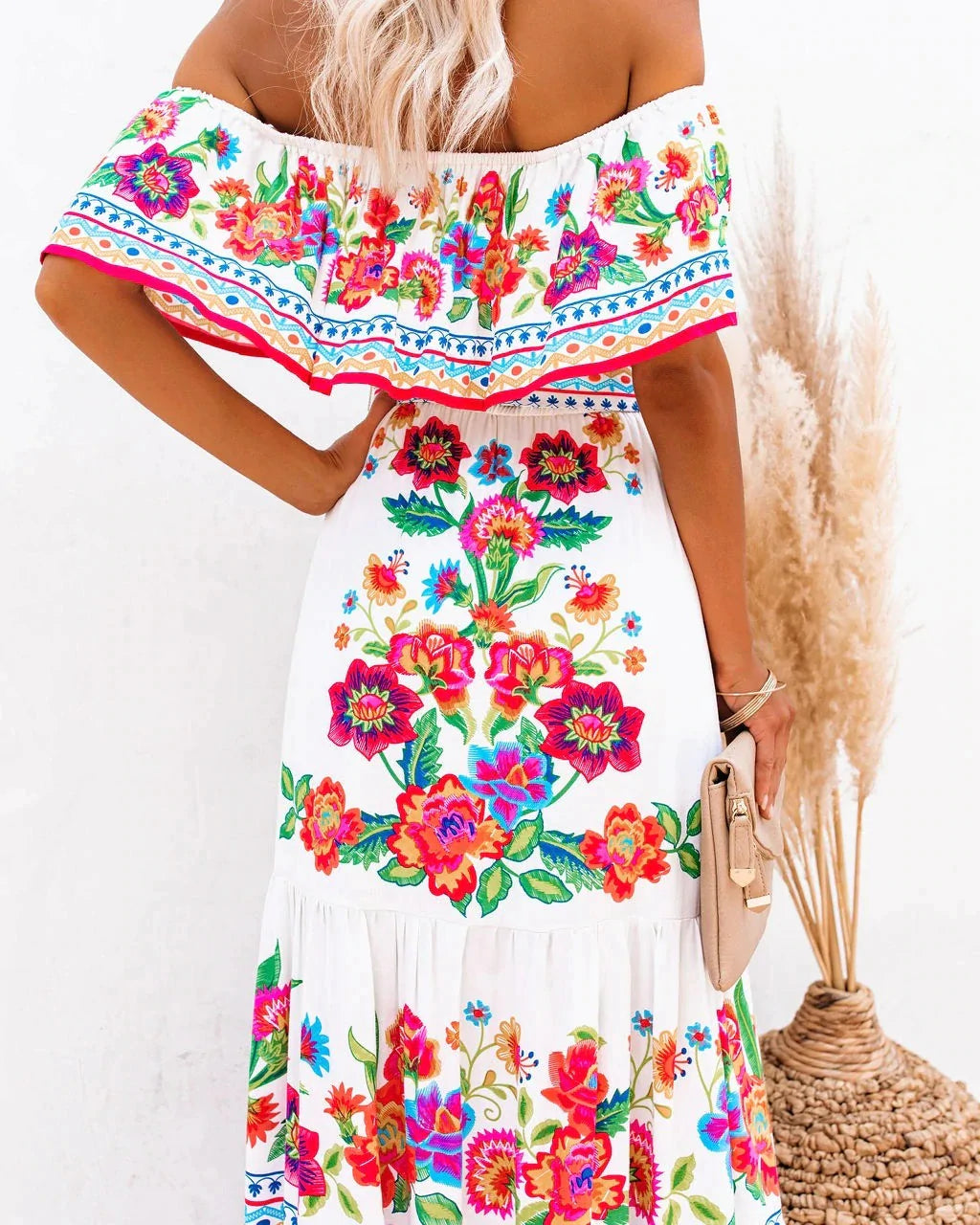 Floral™ - Vintage Off-shoulder Summer dress