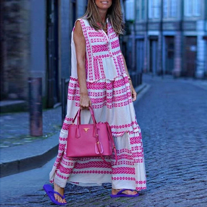 Livia - Pink patterned dress