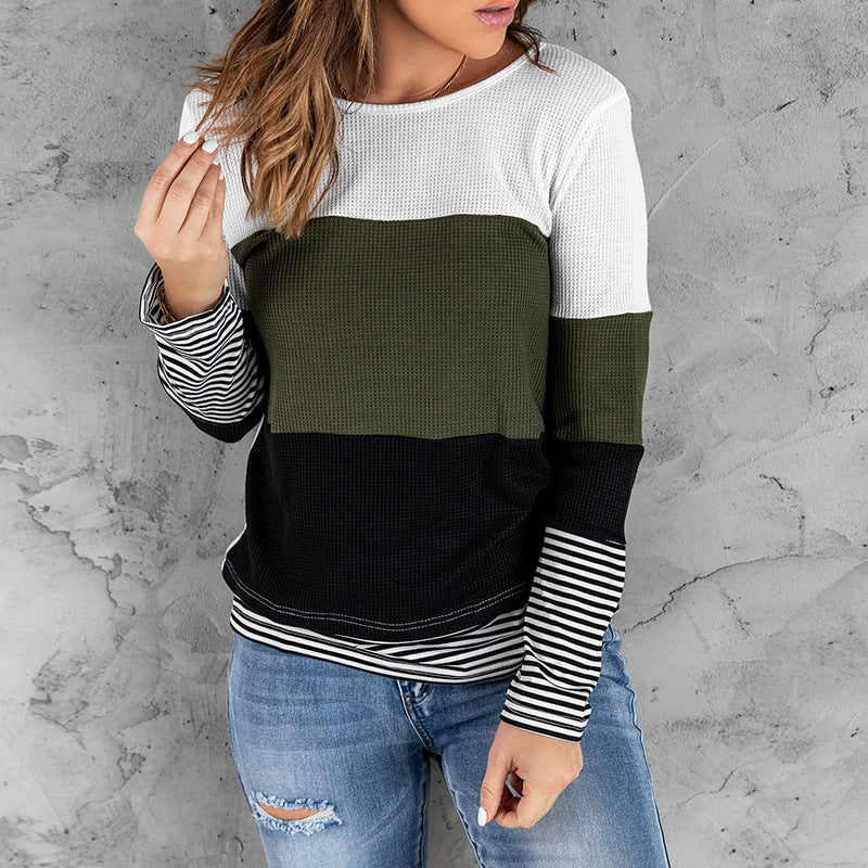 Iris A'leurs® - Elegant Striped Green Sweater