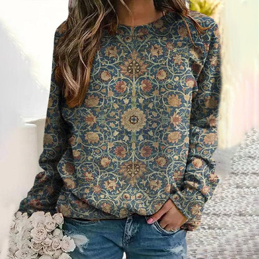 Eva Janssen® - Sweater with elegant floral pattern