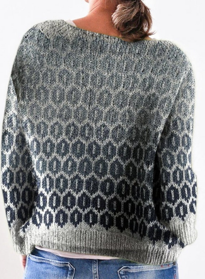 Elle&Vire® - Gray sweater with details