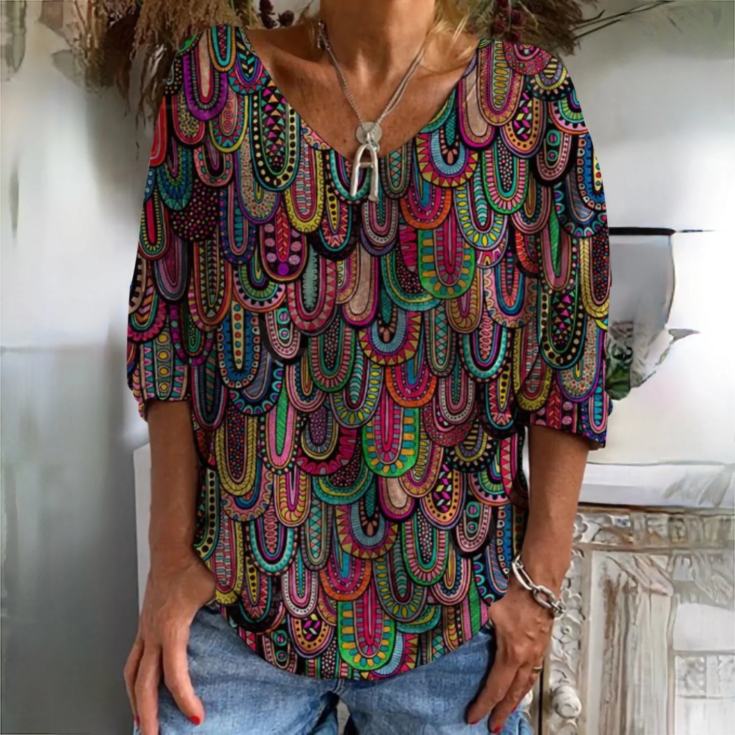 Eva Janssen® - Retro colored Top