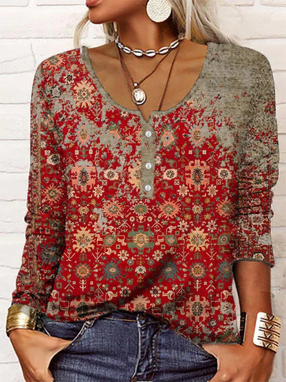 Inès Lavigne® - Elegant sweater with Aztec print