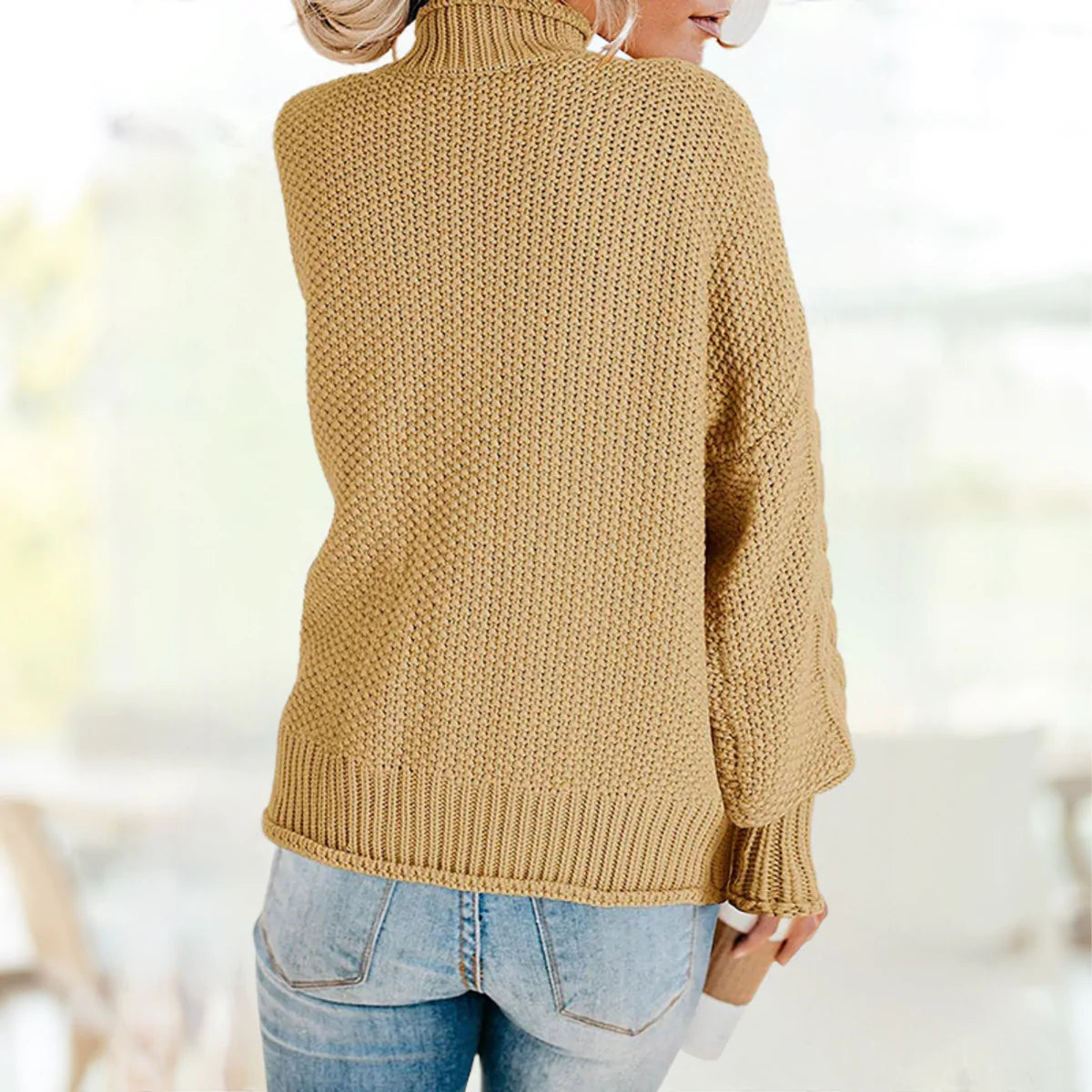 Eva Janssen® - Yellow stylish turtleneck