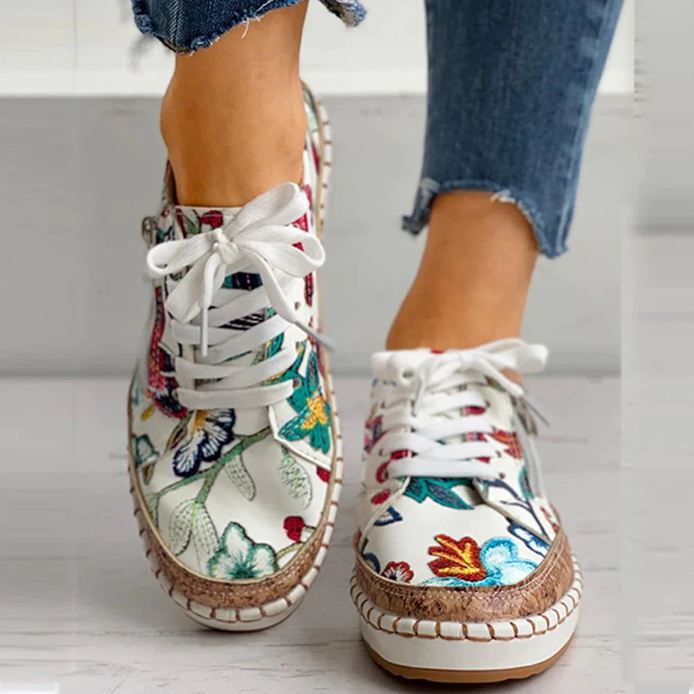 Floral Embroidery™ - Breathable Slip-on Sneakers!