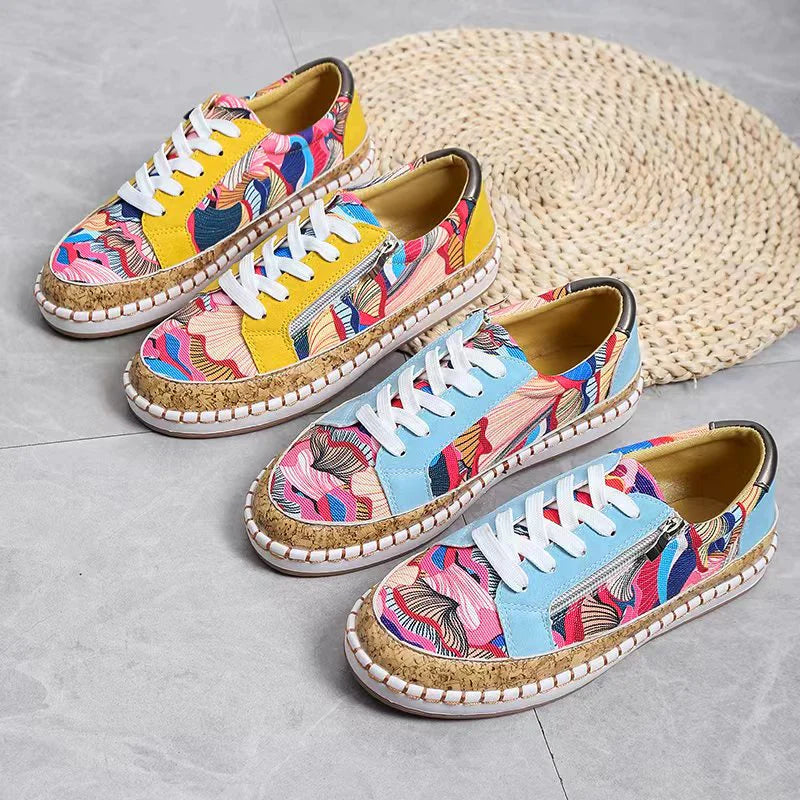 Printed Shoes - Breathable Slip-on Sneakers